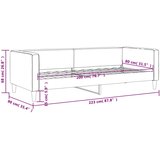  Dnevni krevet krem 80 x 200 cm od tkanine | shoptok.hr