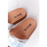 Kesi Leather Profiled Slippers Big Star HH274895 Silver | ePonuda.com