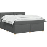  Boxspring krevet s madracem Tamnosiva 160 x 200 cm Tkanina | shoptok.hr