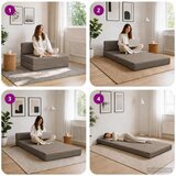 SOFA na razvlačenje Svjetlosiva 70 x 72 x 60 cm Tkanina | shoptok.hr
