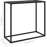  Konzolni stol crni 80 x 35 x 75 cm od kaljenog stakla | shoptok.hr