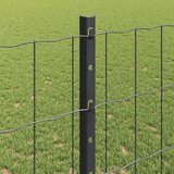Euro ograda s postom 10 x 1,2 m Čelik premazan PVC-om Siva | shoptok.hr