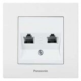 Panasonic Priključnica bela 2M telefonska dupla CAT3 RJ11 WKTC0403-2WH EU4 Karre Plus Cene