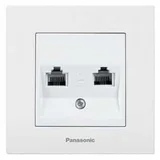 Priključnica bela 2M telefonska dupla CAT3 RJ11 WKTC0403-2WH EU4 Karre Plus