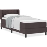  Krevet s opruga kutije Tamno smeđa 80 x 200 cm Tkanina i Pjena | shoptok.hr