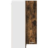 Viseći ormarić Dimljeni hrast i bijela 57 x 57 x 100 cm | Eponuda.com