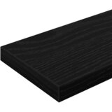 Police za knjige 4 pcs Crna 100 x 10 x 1,5 cm Konstruirano drvo | Shoptok.si