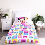 Jerry Fabrics Rožnata bombažna otroška posteljnina za otroško posteljico 100x135 cm Minnie "Sweet" – | Shoptok.si