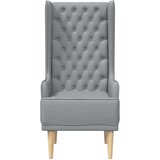  Stolica s visokim naslonom prošivena gumbima Svjetlosiva | shoptok.hr