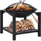 vidaXL za vatru sa žaračem 54 x 54 x 55 cm čelična | shoptok.hr