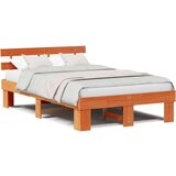  Krevetna konstrukcija Smeđa 120 x 190 cm Čvrsto borovo drvo | shoptok.hr