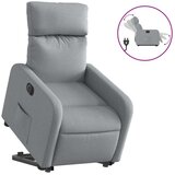 vidaXL Električni naslonjač na podizanje svjetlosivi od tkanine | shoptok.hr