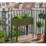 Vedura S | Balkonska povišena gredica | 60 L | 40x74x80 cm | Maslinasto zelena - BRANDED IN GERMANY