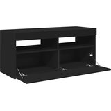 TV ormarić s LED svjetlima crni 90x35x40 cm | Eponuda.com