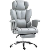 HOMCOM pisarniški stol mikrovlakno blago, pena 74D x 65Š x 120 128V cm Svetlo siv, (5000242941) | Shoptok.si