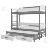 ADRK Furniture Pograd Queen - 80x180 cm - grafit/bel