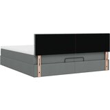 vidaXL Otomanski krevet s madracem tamnosivi 200x200 cm od tkanine | shoptok.hr