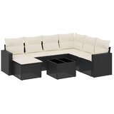  8-dijelni set vrtnih sofa od poliratana s jastucima crni | shoptok.hr