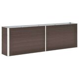 vidaXL Visoka greda pocinkano jeklo 240x40x77 cm rjava | Shoptok.si