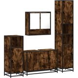  4-dijelni set kupaonskog namještaja boja hrasta drveni | shoptok.hr