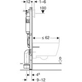 Geberit KOGEDSLINEWC01RD50BM S-Line WC školjka s kompletom Duofix 458.103.00.2 Delta50 | Shoptok.si