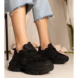 Gemre Black women's chunky sports sneakers Zarina | shoptok.hr