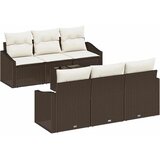  Set sofe s jastukom s jastukom 7 pcs Smeđa i krem poliratan | Eponuda.com