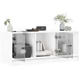 TV ormarić sa staklenim vratima bijeli 102x37x42 cm | shoptok.hr