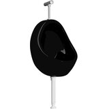 Zidni pisoar s ventilom za ispiranje keramički crni | shoptok.hr