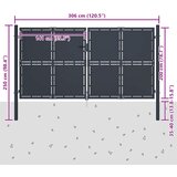  Vrtna vrata Čelik 300x200 cm Antracit | shoptok.hr