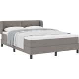 Box Spring Postelja z Blazino Taupe 140x200 cm Tkanina, (22052251) | Shoptok.si