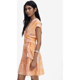 Desigual Dolga srajca kremna / oranžna | Shoptok.si