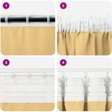 vidaXL Zavjese sa zavjesama 2 pcs Bež 140 x 140 cm Poliester | shoptok.hr