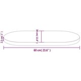  Mizna plošča bela 60x30x2,5 cm trdna borovina ovalna, (20817947) | Shoptok.si