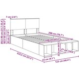 Okvir za krevet s policom Sonoma hrast 120 x 200 cm - sonoma hrast 120 x 200 cm | shoptok.hr
