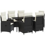  Set stolića za sofu s jastukom 7 pcs Crna i krem-bijela | Eponuda.ba