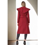 Dewberry Z6679 LADIES' COAT-PLAIN BURGUNDY | Eponuda.ba