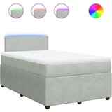 Box spring krevet s madracem svjetlosivi 120x200 cm baršunasti | shoptok.hr