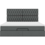 vidaXL Otomanski krevet s madracem i LED tamnosivi 160x200cm tkanine | shoptok.hr