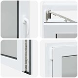 vidaXL Kletno okno "RISOR" 100x70 cm vrtljivo-nagibno DIN desno belo | Shoptok.si