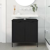  Kupaonski ormarić za sudoper s vratima Crna 60,5 x 33,5 x 61 cm | shoptok.hr