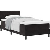 vidaXL Kutna kreveta s ovom madracem Crna 100x200 cm Baršun | shoptok.hr