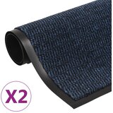  Otirači za prašinu 2 kom pravokutni čupavi 40 x 60 cm plavi | shoptok.hr