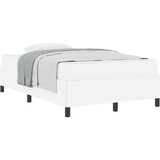 vidaXL Konstrukcija postelje z vzmetnico Bela 120 x 190 cm blago, (5000127763) | Shoptok.si