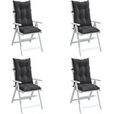  Jastuci za stolice 4 kom prošarano antracit 120x50x7 cm tkanina | shoptok.hr