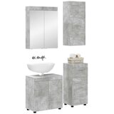  Set namještaja za kupaonicu TULUM 4 pcs Betonski sivi | Shoptok.si