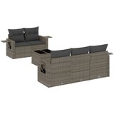 Maison Chic Seti vrtnega pohištva - Vrtna garnitura - Vrtni pohištvo set 6-delna z blazinami siv poli ratan, (21808788) | Shoptok.si