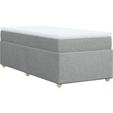vidaXL Box spring postelja z vzmetnico svetlo siva 80x200 cm blago | Shoptok.si