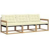  Set vanjskih sofa s jastukom 3 pcs Bijela i krem | shoptok.hr