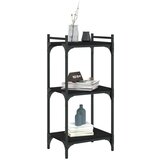  Regal za knjige s 3 razine crni 40x30x86 cm konstruirano drvo | shoptok.hr